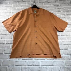 Jamaica Jaxx 100%‎ Silk Authentic Island Style Button Down Shirt Men's Size XL